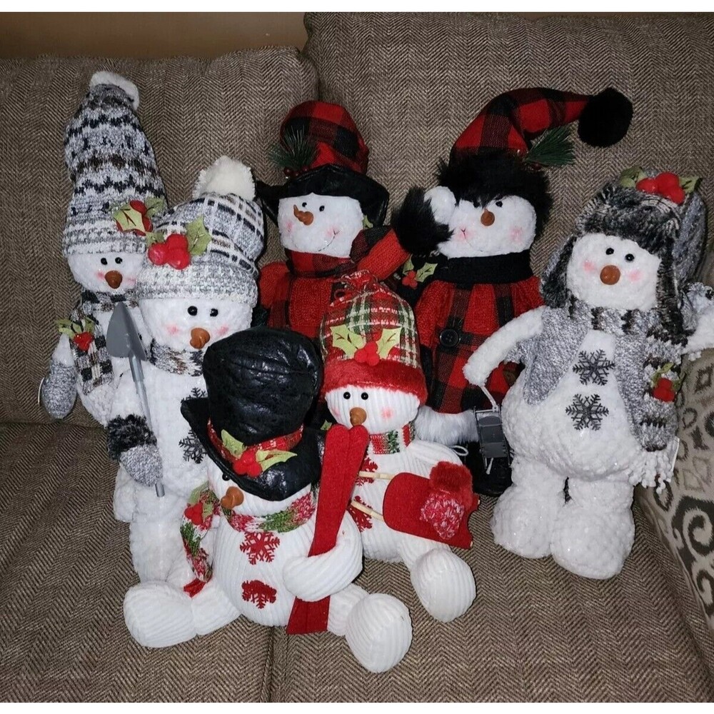 Plush Holiday Standing Snowman Bundle